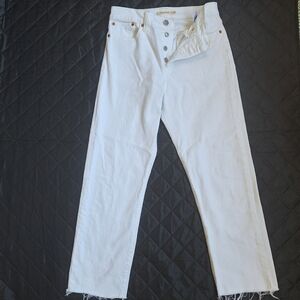 Levi's White Wedgie Straight High Rise Jeans W28 L26 Premium Line